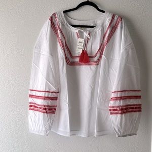Style & Co white in embroidery red size XXL